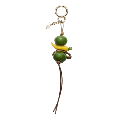 Mini Alloy Material Rope Keyring Cute Elegant Resin Fruit Shape Keychain Red Tomato Heart Bag Pendant Charms School