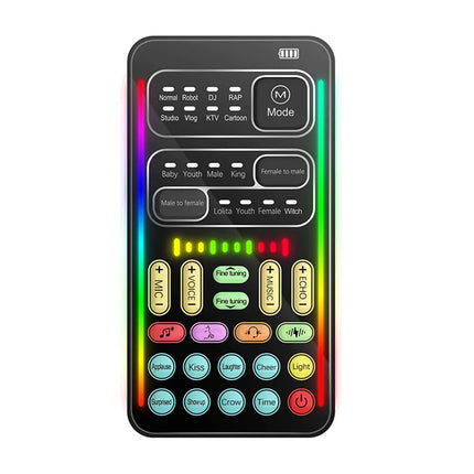 Voice Changer Microphone Bluetooth Mic Wireless For iPhone Android Mobile Cell Phone PC Mini Live Sound Card Mixer Recorder Kit