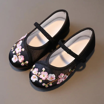 Princess Performance Traditional Chinese Hanfu Shoes Embroidered Children's Footwear Ancient Style Girls' Footwear Handmade