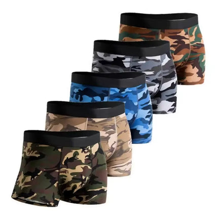 Brand Men's Panties Luxury Pouch Bulge Underpants Man Boxers Camouflage Boxer Shorts Mens Cotton Breathable Underwear For Men