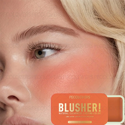 3-Shades Push-Pull Blusher - Dual-Use for Lips & Cheeks & Eyes, Long Lasting & Moisturizing, Easy to Apply, Natural Finish