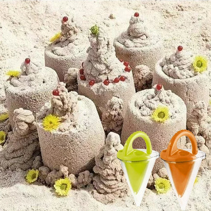 Summer Overflow Funnel Toys Handheld Spilling Funnel Beach Sand Strainer Toy Multifunctional Plastic Digging Sand Kit Crafts