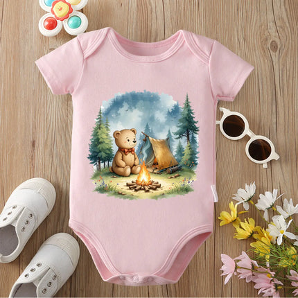 100% Cotton Bodysuit Cute Baby Bear/ I Like Nature Onesie Comfortable Cloths for Baby Jumpsuit for 0 To 12 Months Newborn