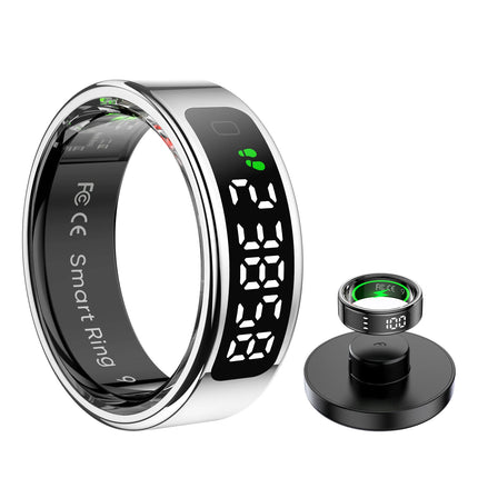 New R11 Smart Ring With Display Screen Gesture Control Health Heart Rate Sleep Monitor 5ATM Waterproof Sport Fitness Smart Ring
