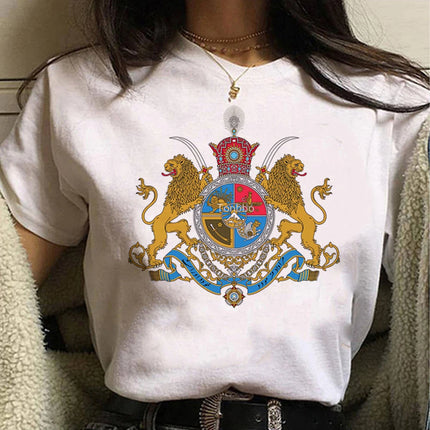 Iran Tshirt Women Harajuku Tshirt Female Funny Clothing Harajuku Sleeve T-shirt Clothing Street Tops Tees Aesthetic Clothes