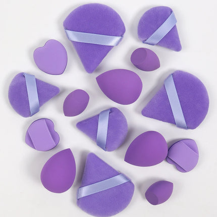 Multi Effect 15 Piece Set 3 Loose Powder Puffs&3 Mini Loose Powder Puffs&3 Medium-Sized Eggs&3 Mini Eggs&3 Air Cushions. Founda