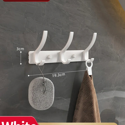 no drill Door Behind Hook Storage Wall Hanging Clothes Hanger Coat Hook Punch-free Hanger Bedroom Organizer Storage Kitchen Acce
