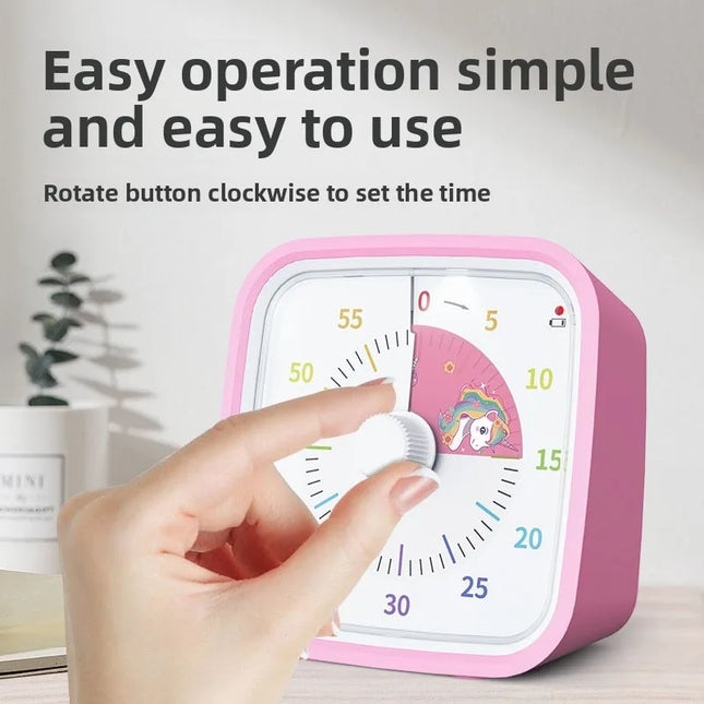 Visual Timer With Night Light School Minuteur 60-Minute Countdown Timer for Kids and Adults Pomodoro Stopwatch Clock