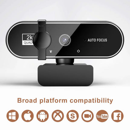4K Webcam Video Camera 2K Autofocus Streaming Web Cam With Microphone Full HD 1080P Webcams for PC/Computer/Laptop