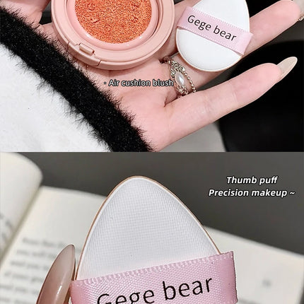 Gege Bear 3 Colors Matte Cream-Textured Cushion Blush with Puff,  Powder-free, Smooth Application, Create  Flawless Daily Makeup