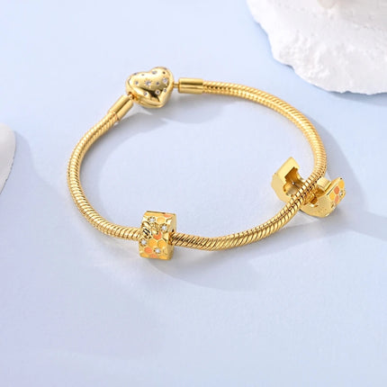 Original 925 Sterling Silver Charms Beads Crown Football Trophy Carp Cat Charms Fit Bracelet Bangle Necklace Woman Jewelry Gift