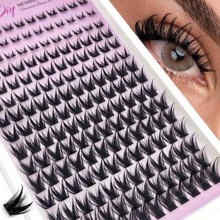 HBZGTLAD 15 Row Fairy Eyelash Cluster Manga Eyelash Cluster Transparent Spike Anime Eyelash Extension Makeup Tool Personal Manga