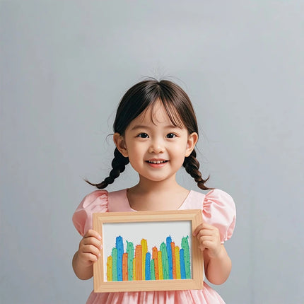 Rainbow Scratch Painting Set Color Scratch Off Pictures Children DIY Artwork Postcards Boys Girls Fun Craft Drawing Toys
