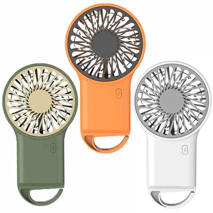 Handheld Small Fan Mini Portable Hook USB Charging Desktop Office Student Summer Heat Relief Silent Handheld Fan