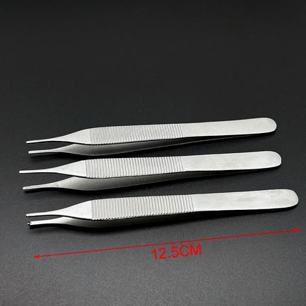 12.5cm Stainless Steel Dental Dressing Forceps Tissue Tweezer Extraction Hemostat Tool for Dentist Professional Dental tools