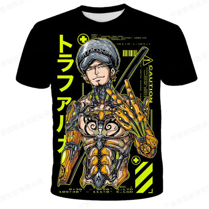 Fashion Kid Anime One Piece Luffy T Shirt Boy Clothing Kids Boys Tshirt Children T-shirt Summer Short Sleeve Tops Tees
