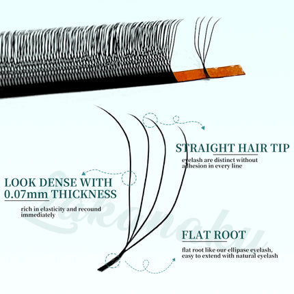 LAKANAKU 2D UU YY Lashes 3D 4D 5D W Fibras Tecnologicas Pestañas Shape U Eyelash Extension De Cils Premade Fans Lashes Extension