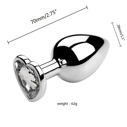 Metal Anal Plug for Women Men Couples Butt Plug Butt Toy Adult Game Masturbator Anal S/M/L Diamond Sex Toy for Adult Products