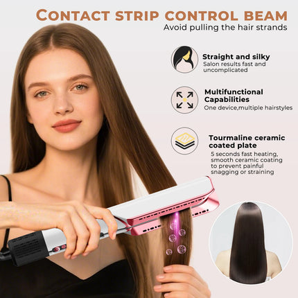 TINSOL 2-in-1 Multifunctional Hair Dryer Air Straightener Negative Ion Hair Styling Tool Long-Lasting Styling Tool