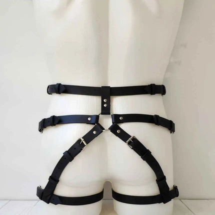 Men's Leg Belt Harness Gay Body Bondage Lingerie Sissy Clubwear for Gay Sex Rave And Clubbing Mens Leather Harness Bondages Gear
