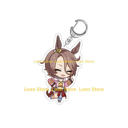 Uma Musume Pretty Derby Tokai Teio Silence Suzuka Gold Ship Mejiro McQueen Vodka Daiwa Scarlet Chibi  Acrylic keychain pendant