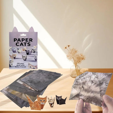 50pcs/Set 3D Cute Origami Cats and Dogs, Creative DIY Origami Kit, Fun Activities for Adults and Children, Desktop Decoration, Pet Lover's Gift, Christmas Gift, Home Decor