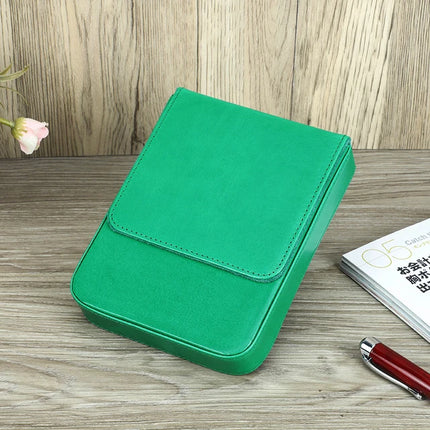 CONTACT'S FAMILY Handmade Fountain Pen Case Genuine Leather Holder Pencil Pouch Retro Pen Box Organizer School Office Men Women