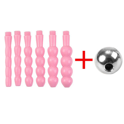 Small Penis Plug Set Pink Urethral Sound Catheter Stimulation Dilator Hollow Penis Plug Stick Insert Male Sex Toy