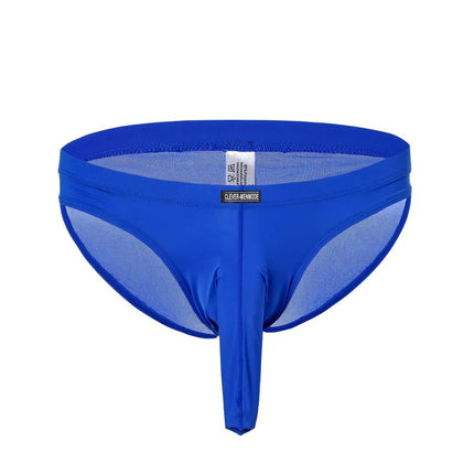 Men Sexy Underwear Man Long Penis Sheath Elephant Nose Briefs Ball Cock Pouch Underpants Ice Silk Panties Hombre Cueca