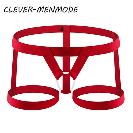 Men's Sexy Thong Bondage Man Underwear Fetish Erotic Lingerie Legging Belt Cockring Suspender Band Flirting