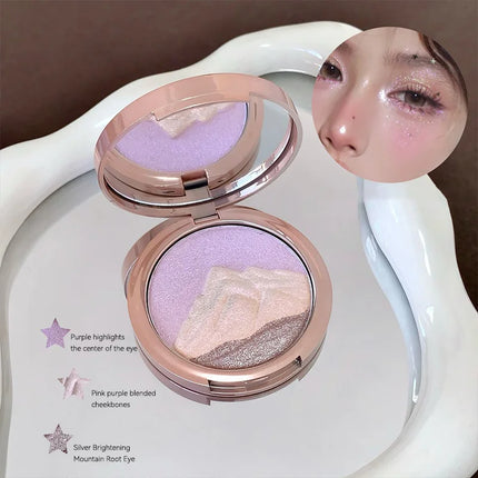Diamond flash high-gloss powder, three-dimensional luster, natural water glow, one count brightens the entire face