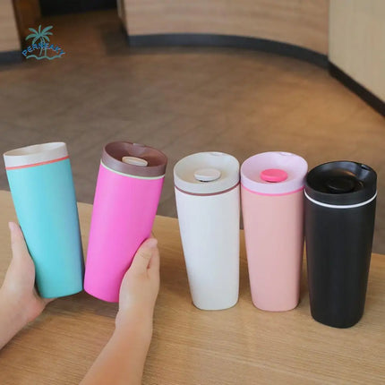 Drinkware Stainless Steel Thermos Bottle Portable Leak-Proof Vacuum Insulated Cup Reusable Fashion Coffee Mug Student