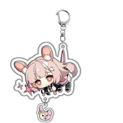 Anime Danwanlunpo Acrylic Keychain Cosplay Figures Naegi Makoto Kirigiri Kyoko Maizono Pendant Bag Accessories Fans Keyring