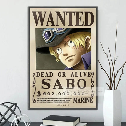 One Piece Canvas Poster Bounty Order Luffy Wallpapr Ace Figures Nami Home Decoration Painting Anime Zoro Wall Art Sanji