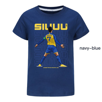 Summer Kid boy clothes Set Children Girls Football CR7 Star Printed T-shirts Topm Bottom Tracksuits