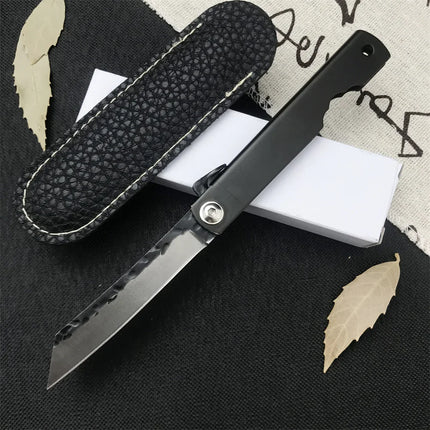 Higonokami Japanese Mini Pocket Folding Knife VG10 Damascus Steel Family Standing Durable Sashimi High Hardness Barbecue Tools