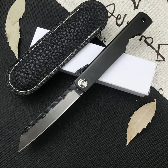 Higonokami Japanese Mini Pocket Folding Knife VG10 Damascus Steel Family Standing Durable Sashimi High Hardness Barbecue Tools