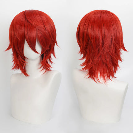 Cospaly Wigs Unisex Anime Wig 12cm/ 4.7 Inch Short Hair Wig Universal Costume Synthetic Wig with Bangs + Cap,for Party Festivals