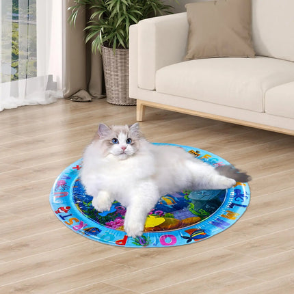 2025 New Thickened Cat Water Mat Pet Cat Water Bed Game Mat Cool and Comfortable Water Sensory Game Mat for Pets and Children