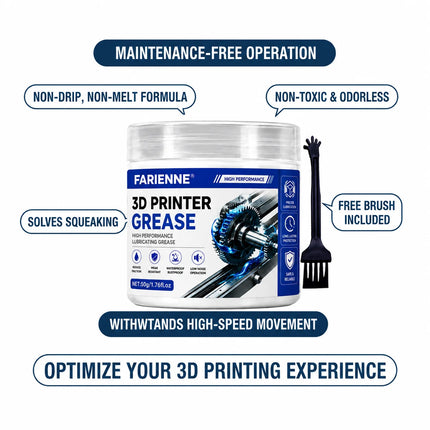 3D Printer Ultimate Lithium Grease | For Lead Screws & Linear Rails, Less Noise & Friction, Anti-Abrasion Smooth Printing