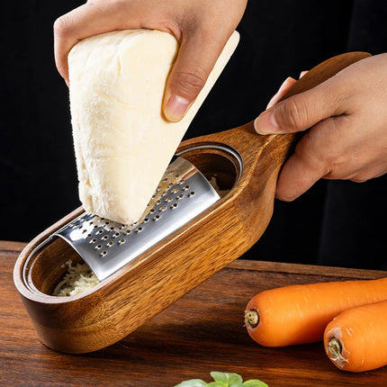 1PC-Stainless steel cheese grater; storage box made of red sandalwood; cheese tool grater; slicer