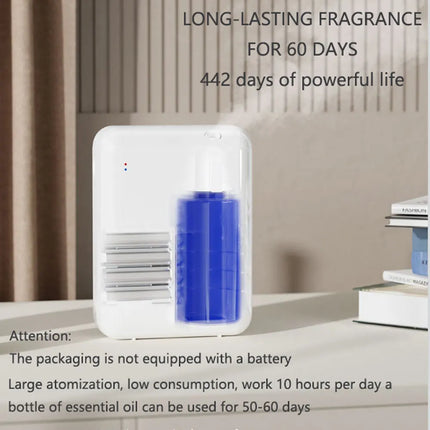 Wall Mounted Aroma Diffuser   Air Freshener Waterless Fragrance Diffuser Bluetooth Control Battery Scent Diffuser for Home
