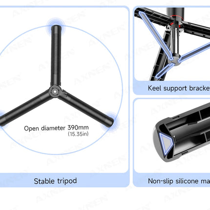 F16 Selfie Stick Tripod with 1708mm Long 8-Section Pole, Bluetooth Remote, 360° Rotation, 1/4 Interface, for Phone Camera Vlog