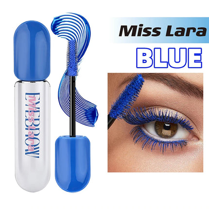 MISS LARA blue mascara, naturally curled, blue eyelashes, comfortable and natural, base mascara, enlarging eyes