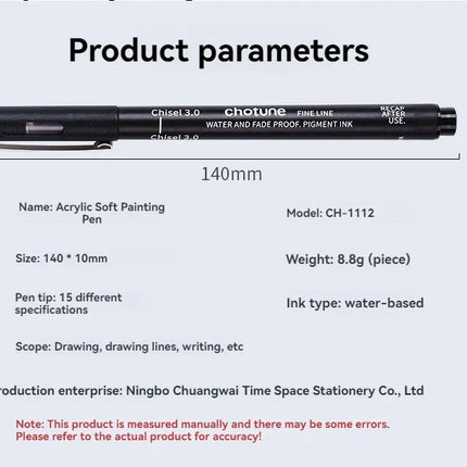3/15Tip Black Pigment Micro-Pen Fineliner Ink Pens,Drawing Artist Illustration Pens Multiliner for Sketching Anime Manga Design