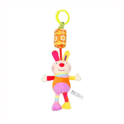 Baby Sensory Hanging Rattles Soft Learning Toy Plush Animals Stroller Infant Car Bed Crib with Teether for Babies Toddlers
