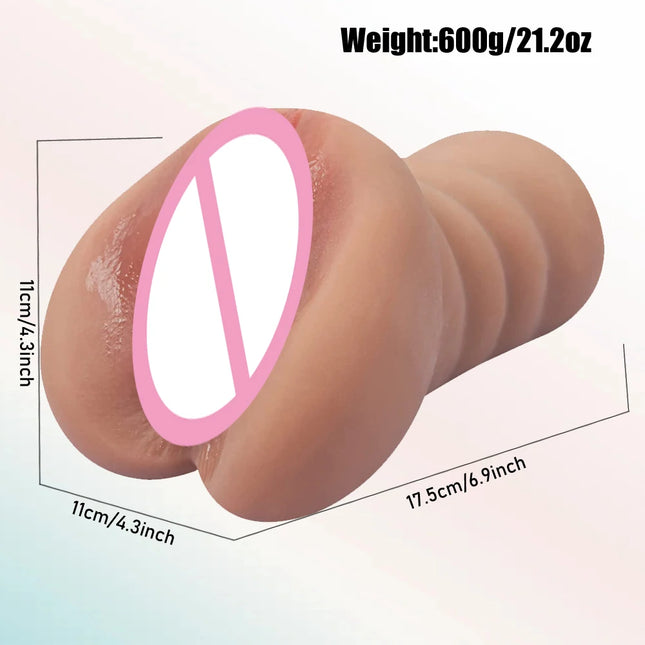 Realistic Male Masturbator Sex Toy - Vagina Pussy Anal Ass Masturbation Cup Adult Erotic Game for Men