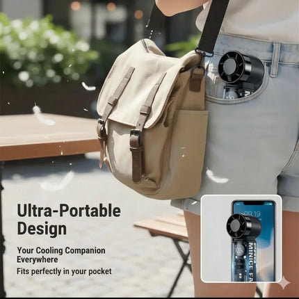 Upgraded Mini Strong wind force Cold Compress Upgraded handheld fan-USB charging, Adjustable speed / High-speed motor