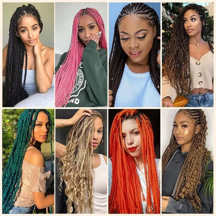 EZ Pre-Stretched Braiding Hair Flame Retardant Synthetic Hair for Women Easy Braids Hair Extensions for Box Braids Twist Crochet