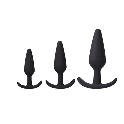 Prostate Massager 3 Different Size Silicone Plugs Anal Butt Plug Anal Dilation Trainer Adult Games Sex Toys For Men Women SM